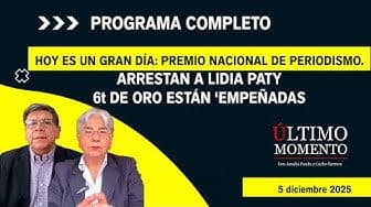Hoy es un gran día: Premio Nacional de Periodismo. Arrestan a Lidia Paty