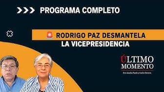 Rodrigo Paz DESMANTELA la Vicepresidencia